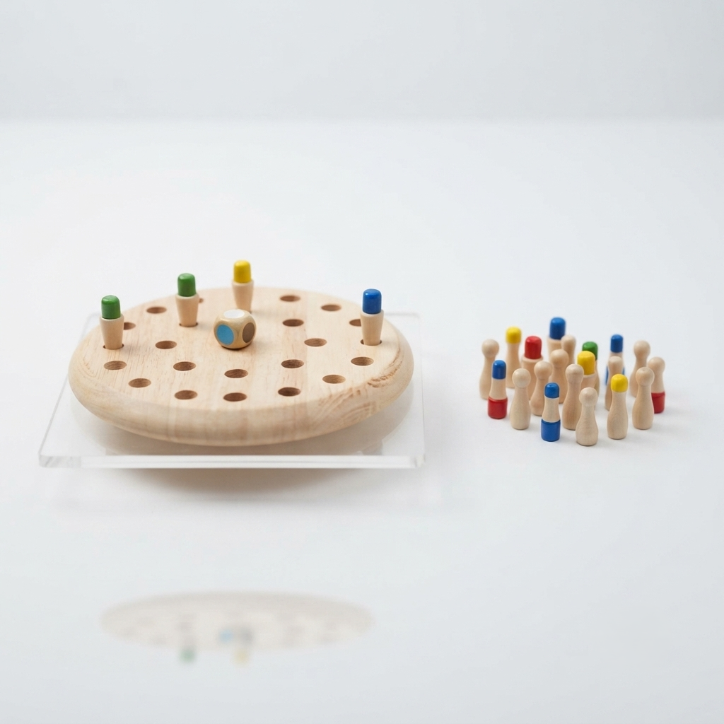 Wooden Color Memory Chess Board Game