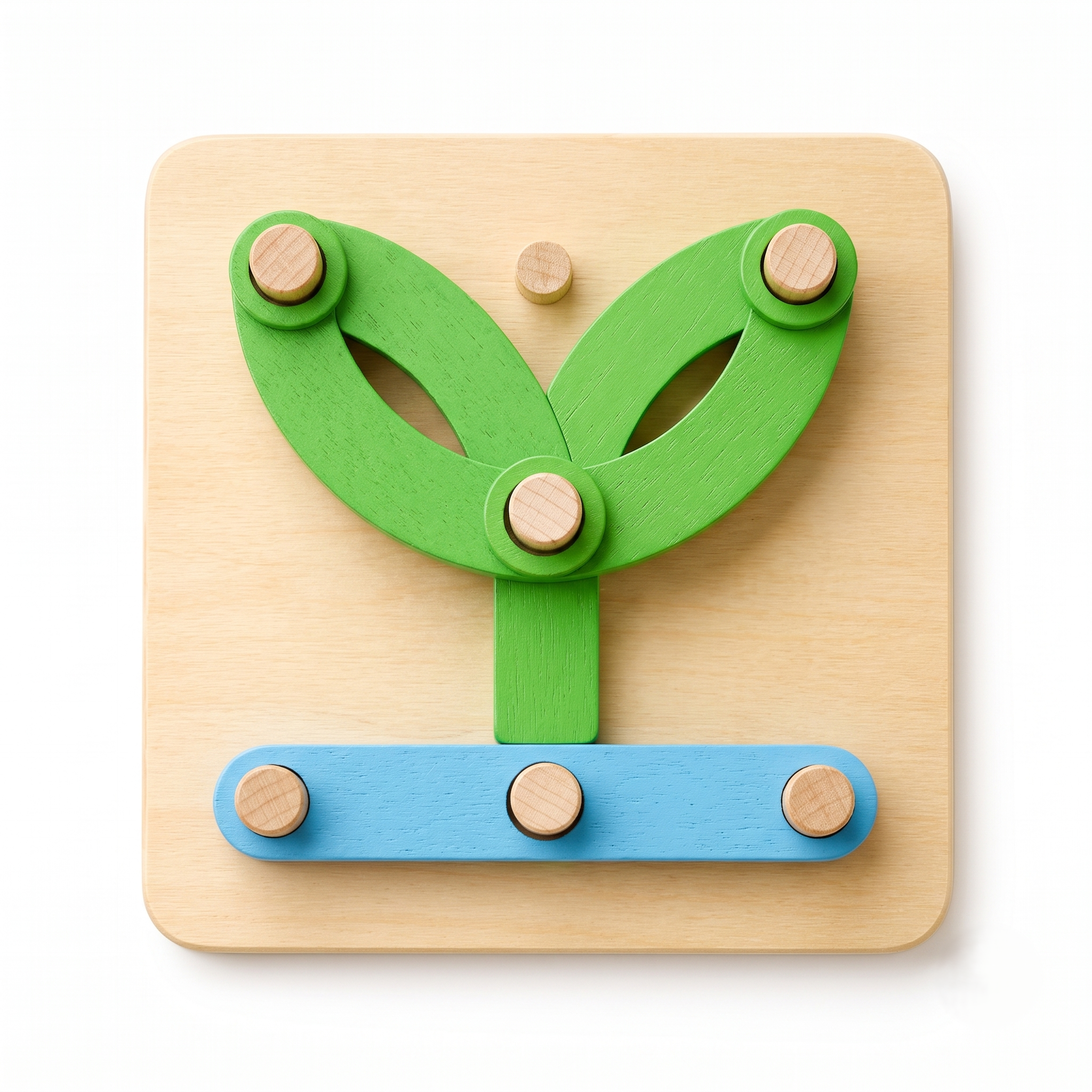 Wooden Alphabet & Number Construction Pegboard Activity Set