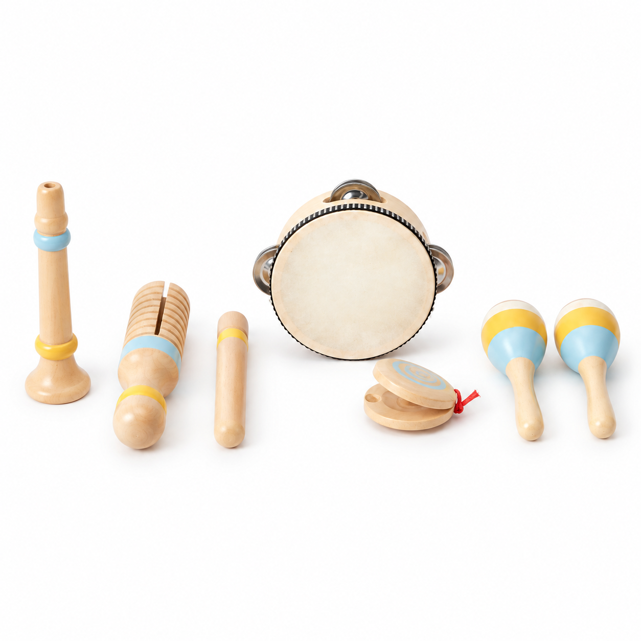 Premium Wooden Toddler Rhythm & Musical Instrument Ensemble Set